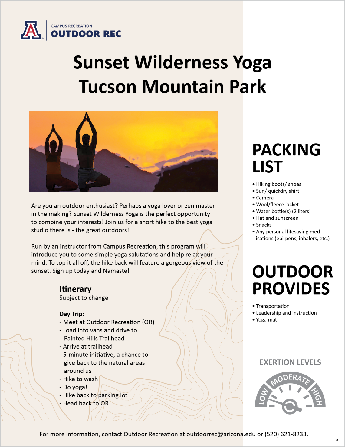 Sunset Wilderness Yoga - Tucson Mountain Park