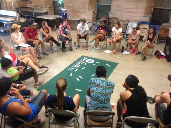 Group seating in a circle