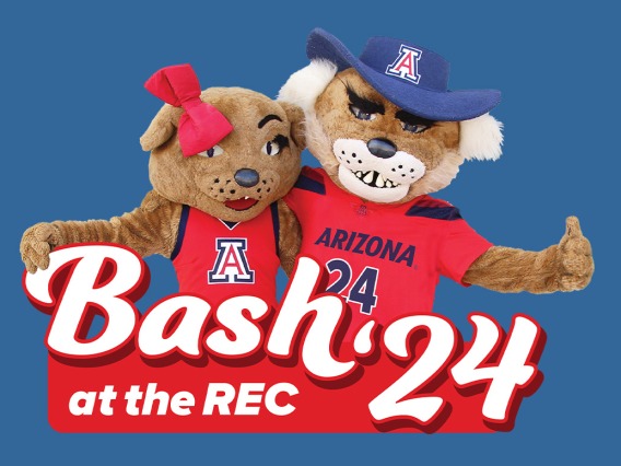 Bash at the REC '24, Presented by Dave & Busters. Logos, with photo of last year's Bash.