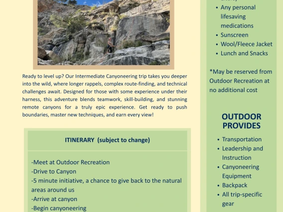 Intermediate Canyoneering