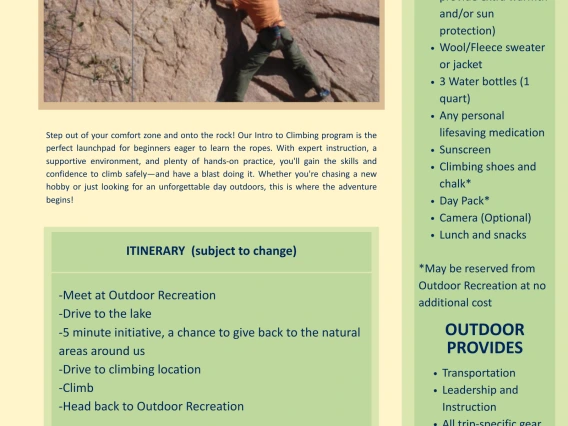 Intro to Climbing