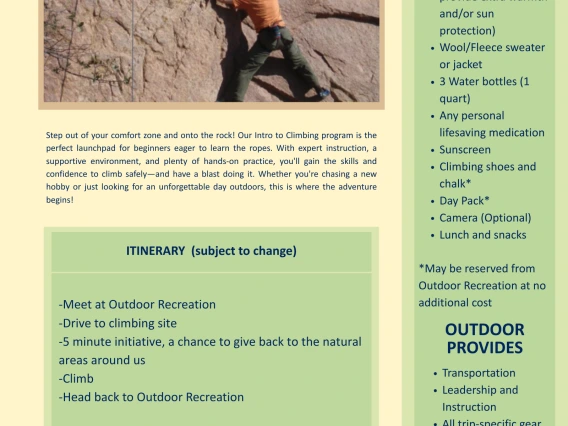 Microadventure: Climbing