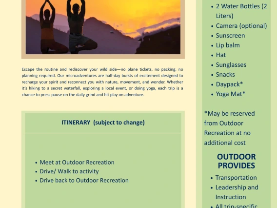Microadventures Yoga