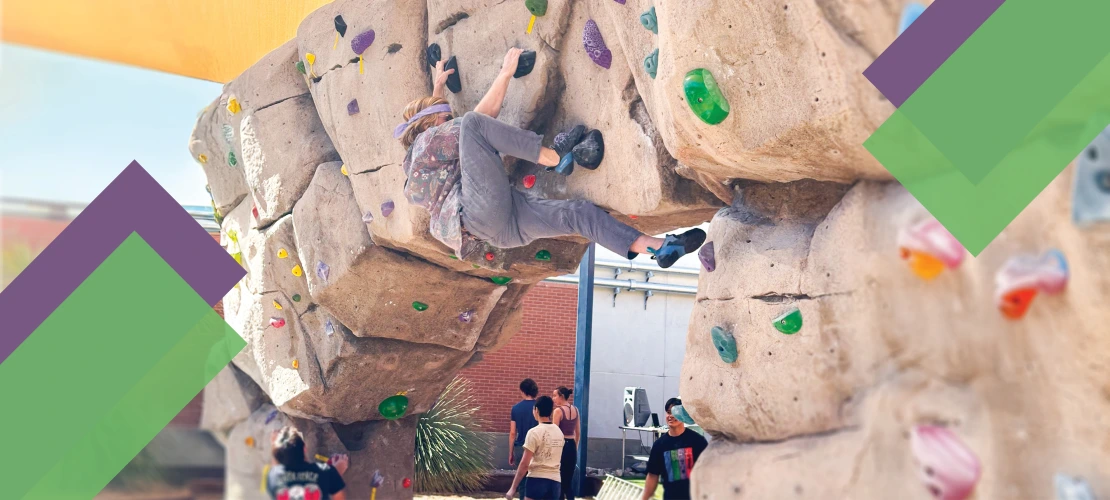 image of bouldering wall