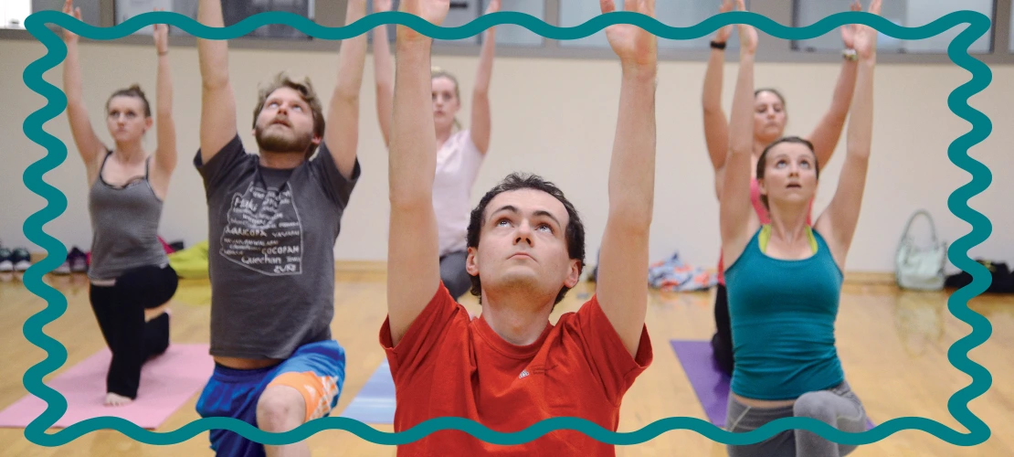 image of yoga class