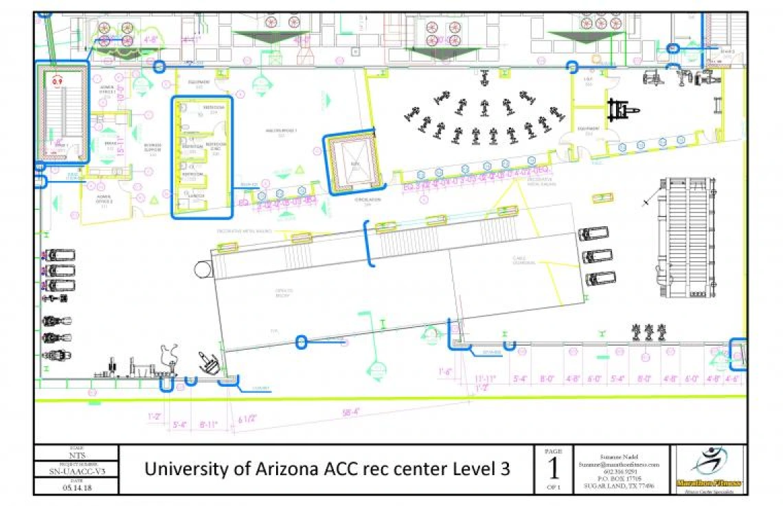 University of Arizona ACC Rec Center Level 3