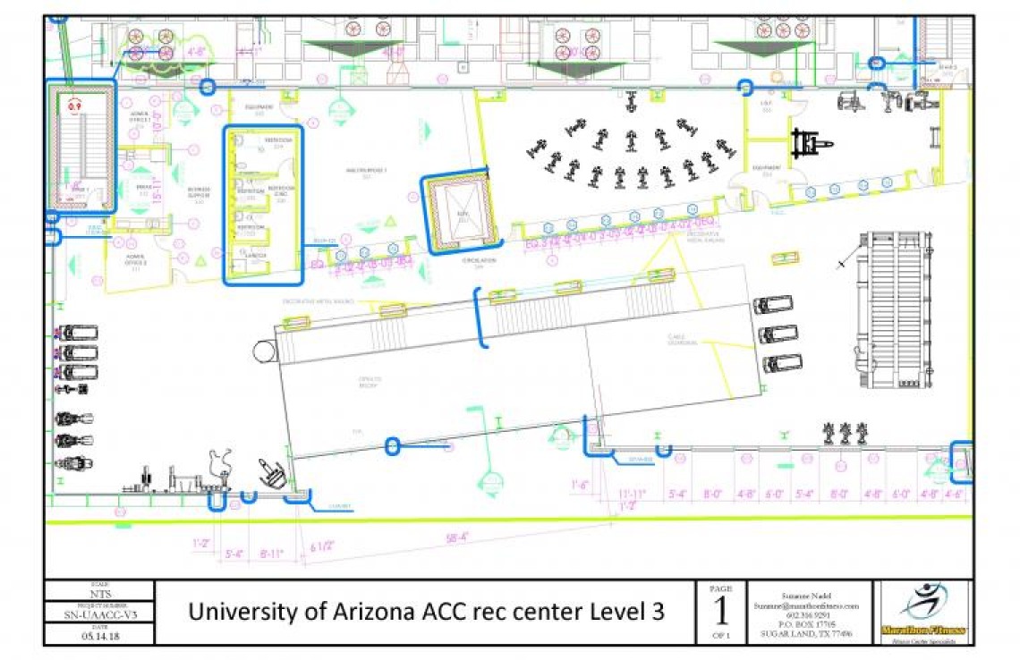 University of Arizona ACC Rec Center Level 3