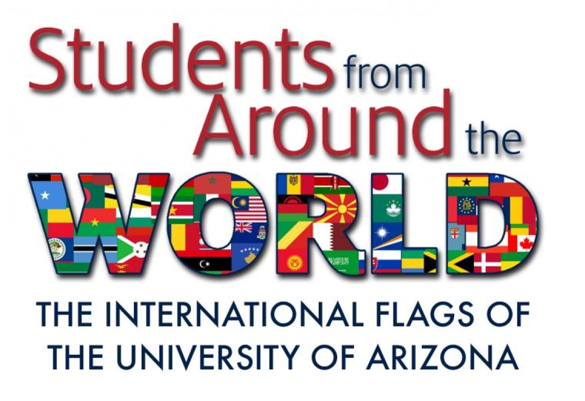 Students from around the world: The International Flags of The University of Arizona