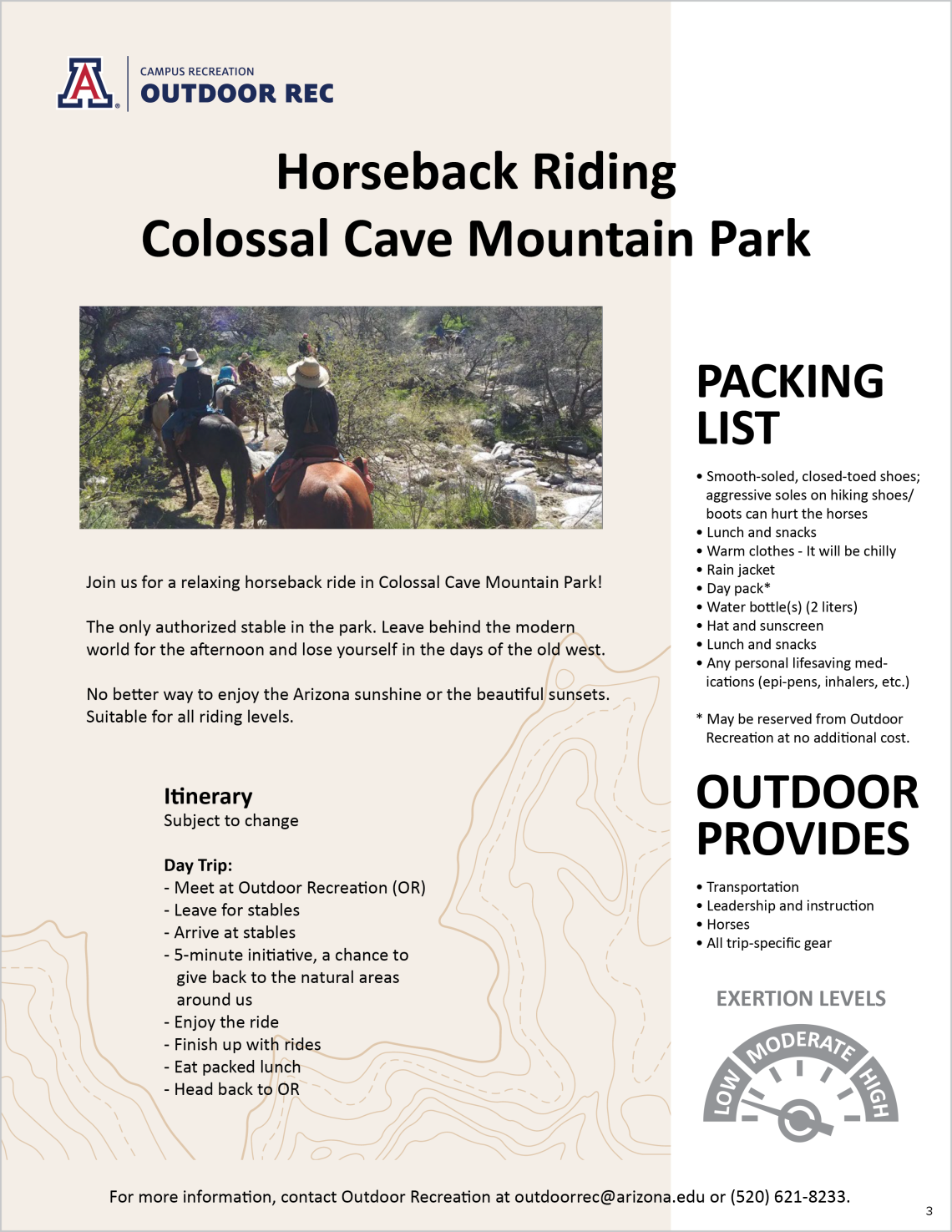 Horseback Riding - Colossal Cave Mountain Park