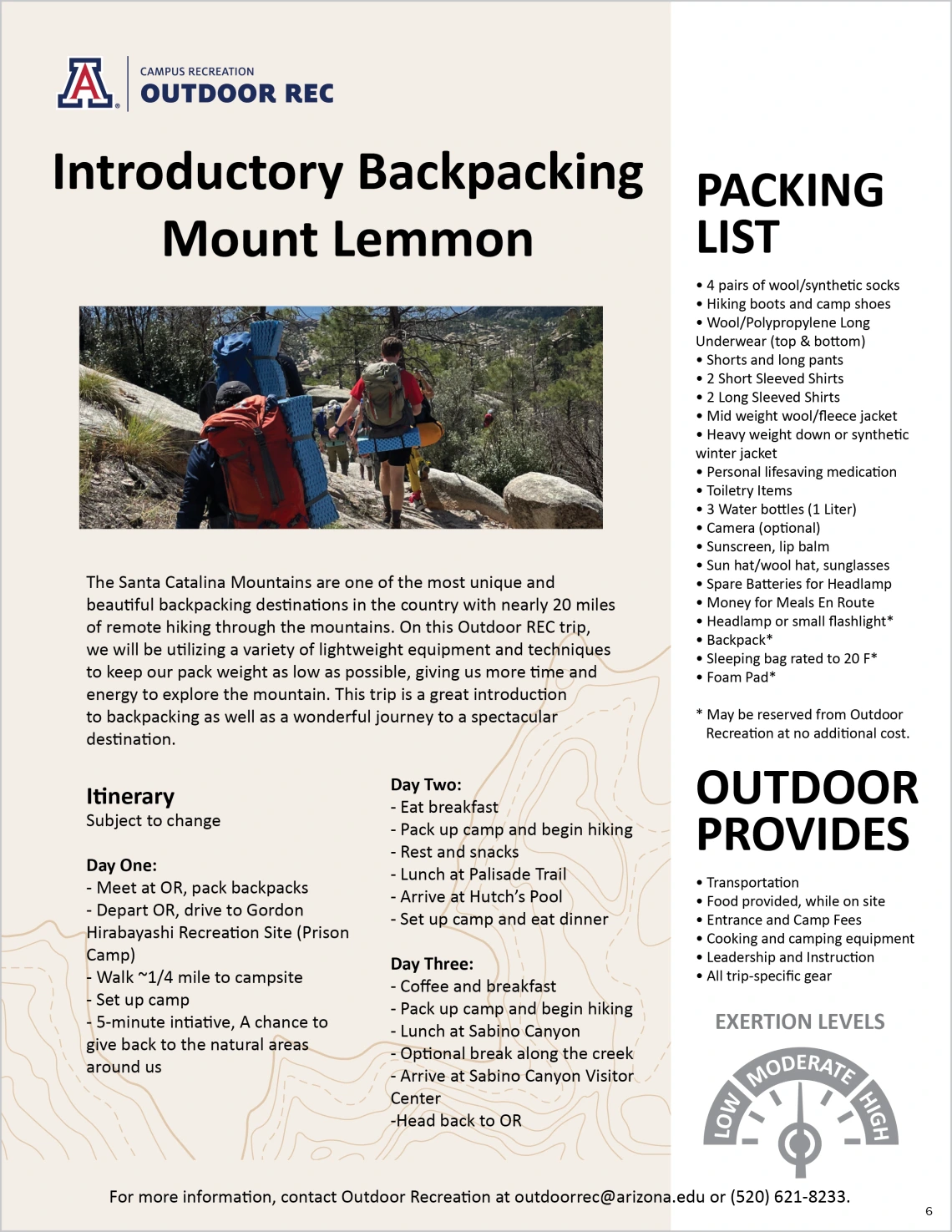 Intro to backpacking