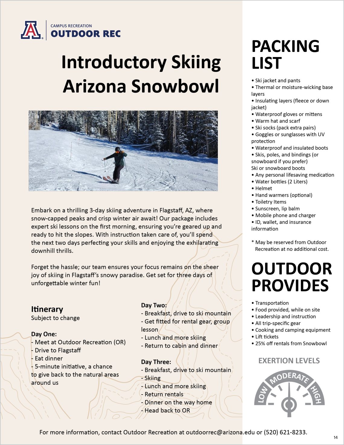 Intro to skiing