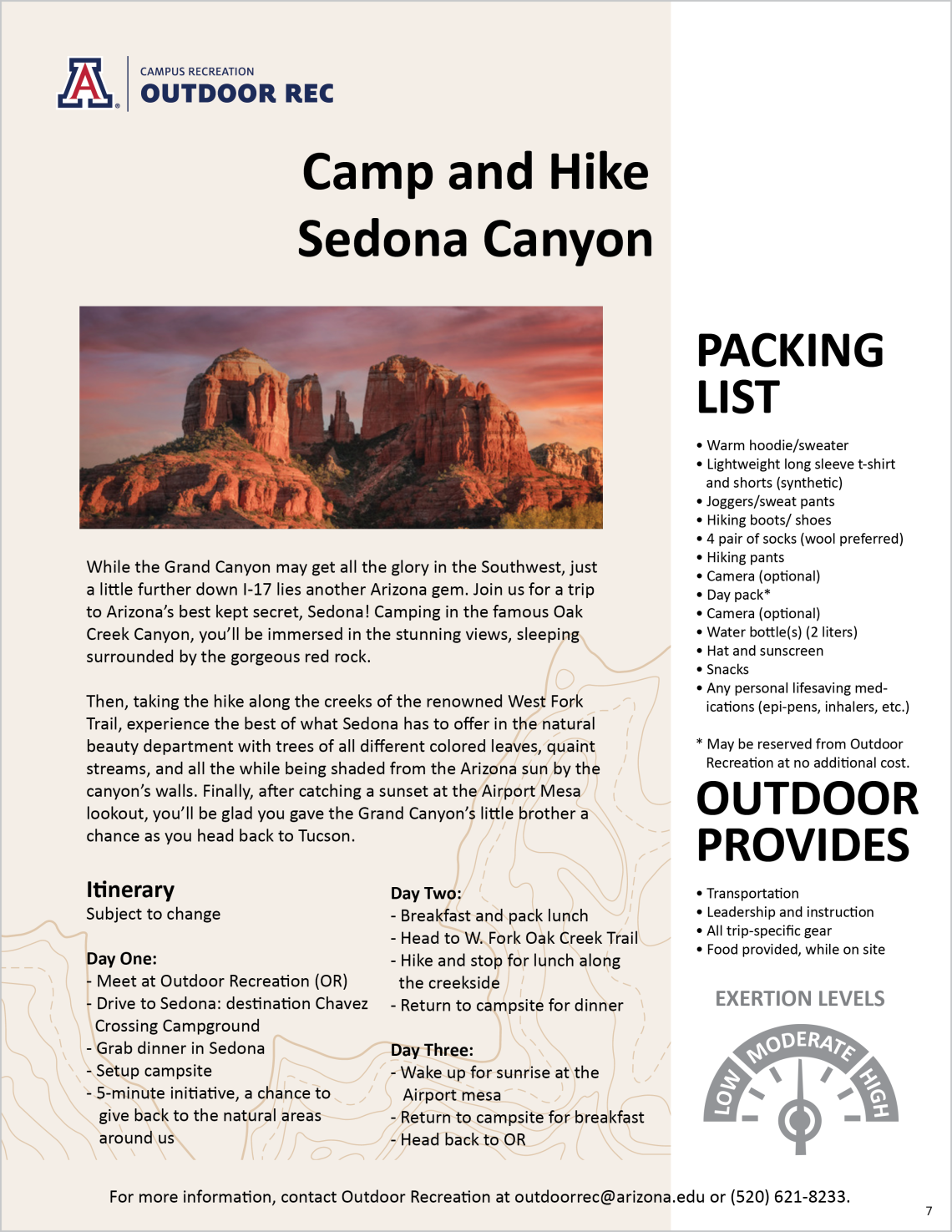 Camp and Hike - Sedona Canyon