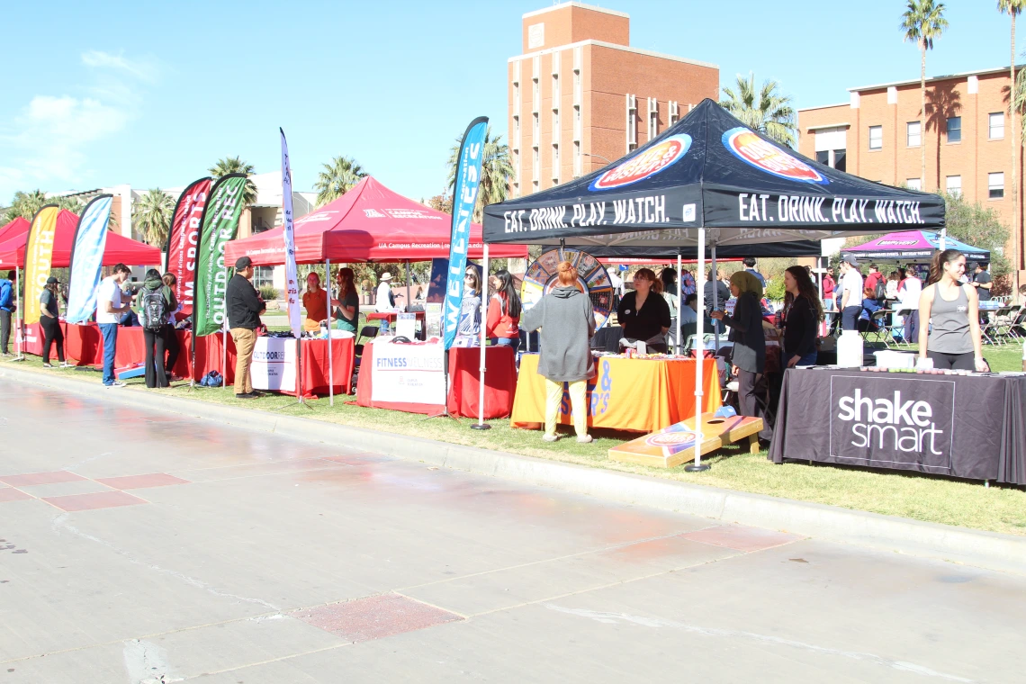 REC on the Mall event, highlighting different vendors/CREC programs, like Dave & Busters, and OutdoorREC