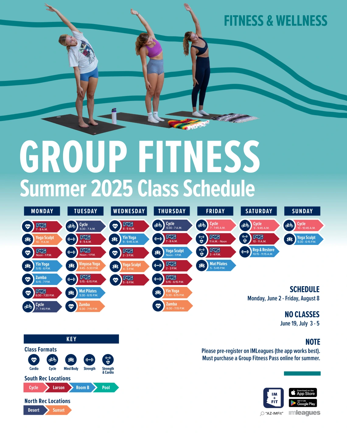 Summer Group Fitness Schedule