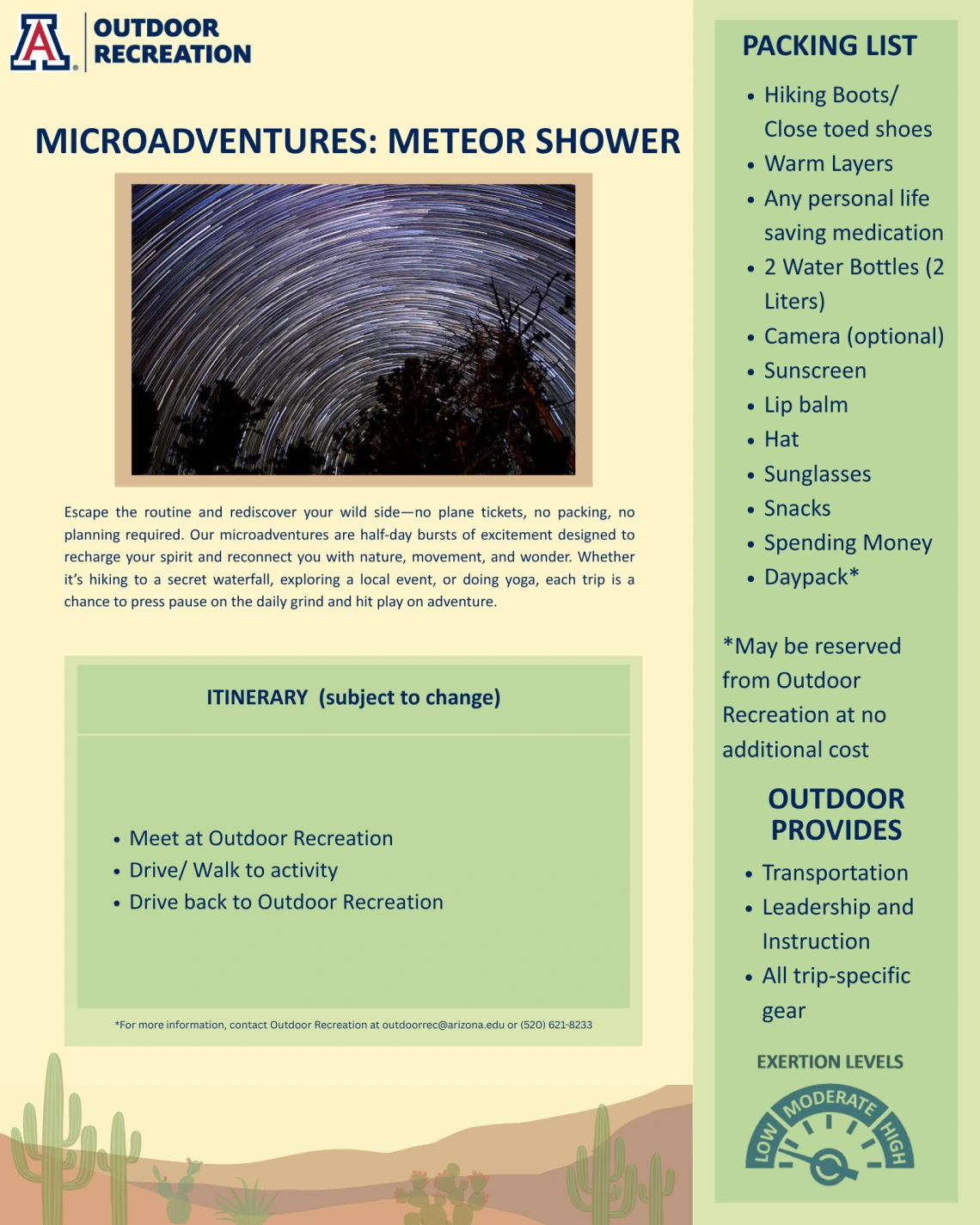 Microadventures Meteor Shower
