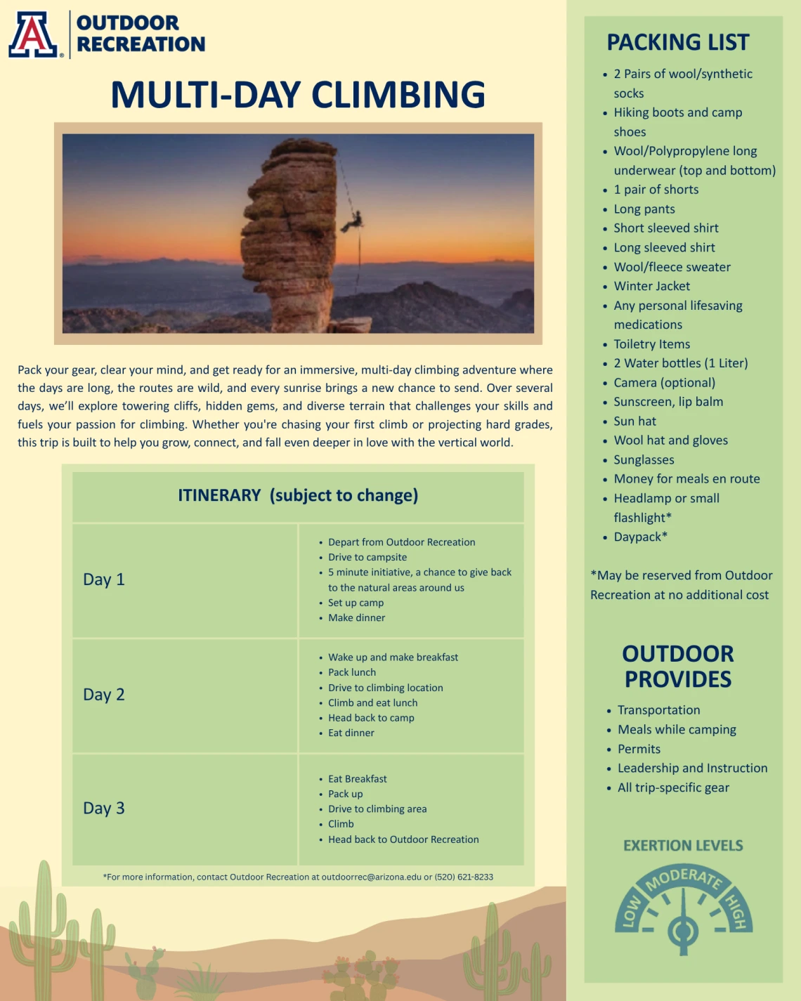 Multi-Day Climbing
