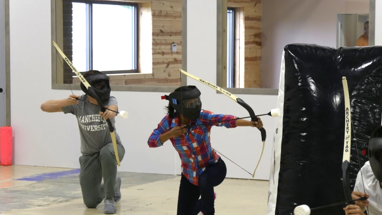 Participants playing Archery Tag