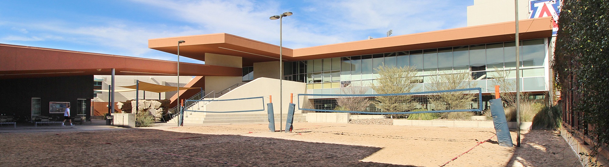 Two sand volleyball courts at Campus Rec, UArizona