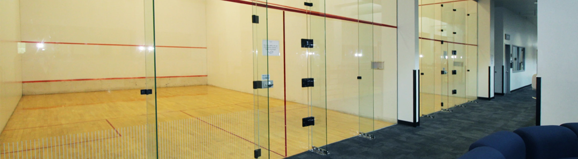 Individual squash court rooms at Campus Rec, UArizona