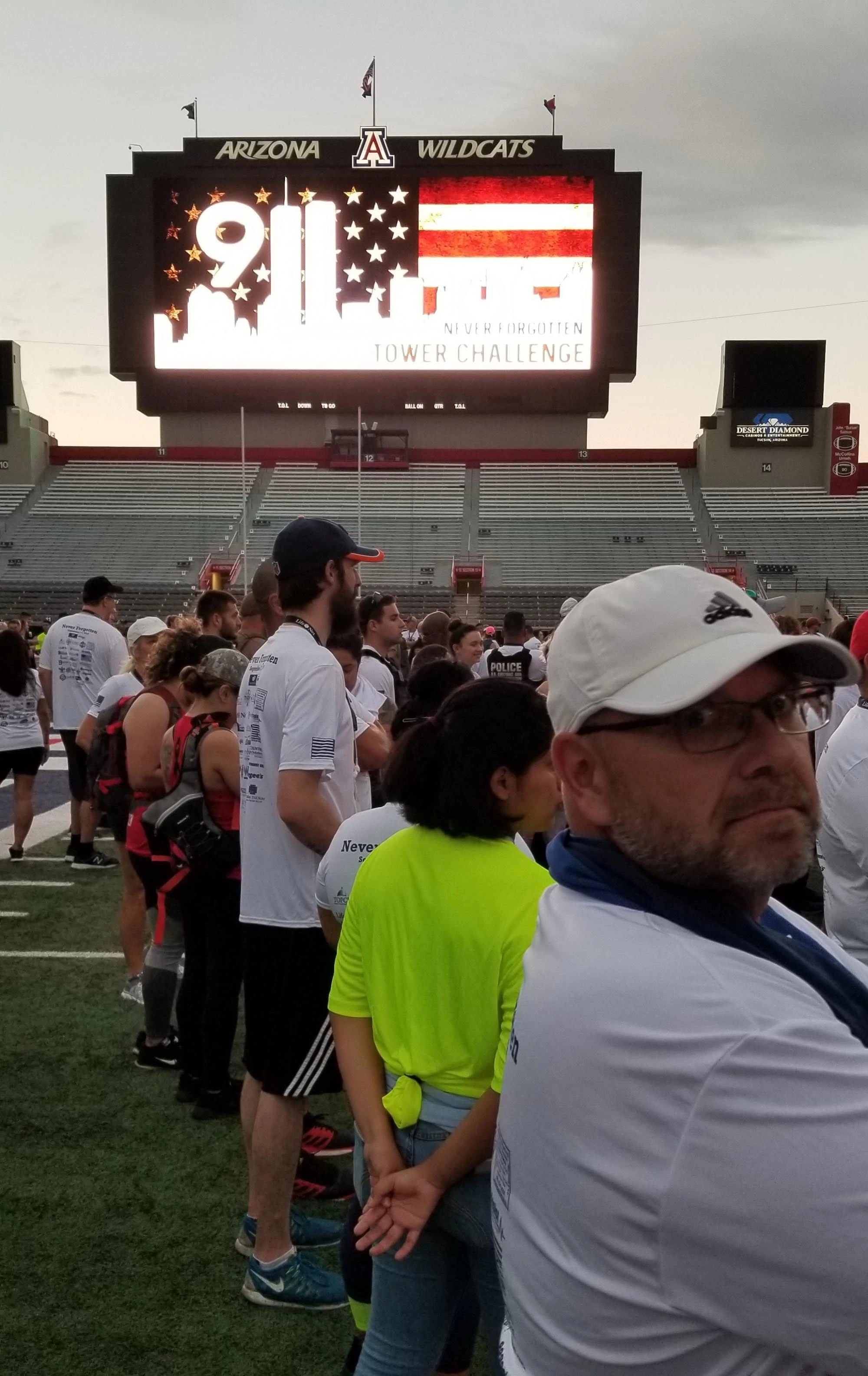 Crowd photo of tower challenge event