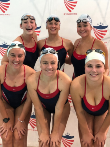 UA Synchro Swimmers at the 2019 National Club Championships in San Antonio, TX