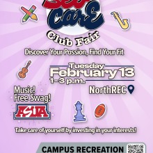 Flyer advertising Club Fair which will be hosted on February 13, 2024.  
