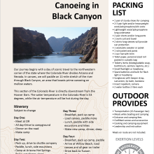 Canoeing in Black Canyon