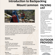 Intro to backpacking