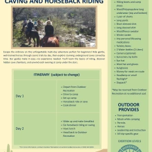Caving and Horseback Riding