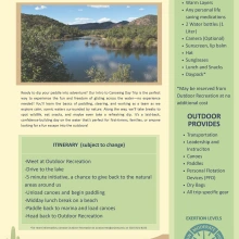 Intro to Canoeing Itinerary