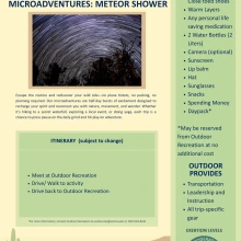 Microadventures Meteor Shower