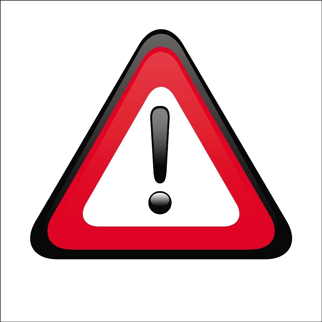 Alert icon with exclamation inside a triangle