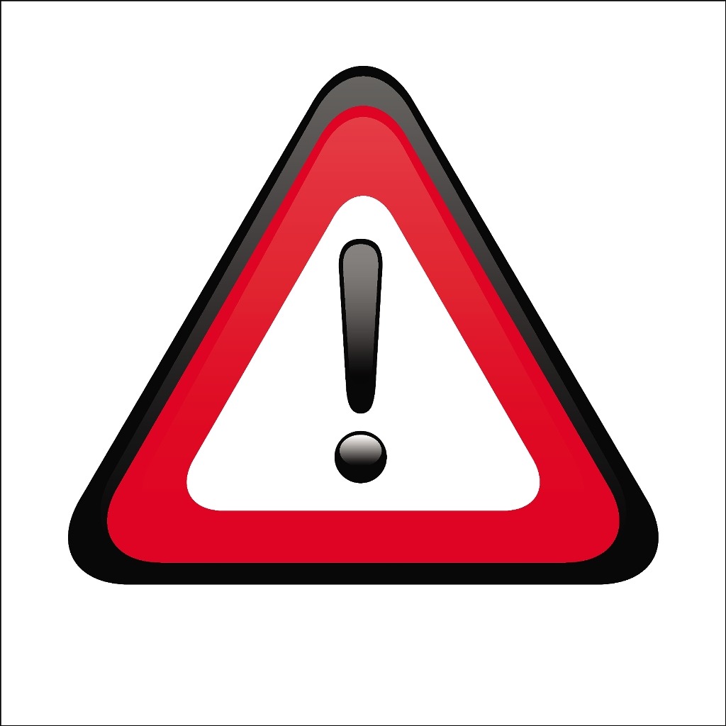 Alert icon with exclamation inside a triangle